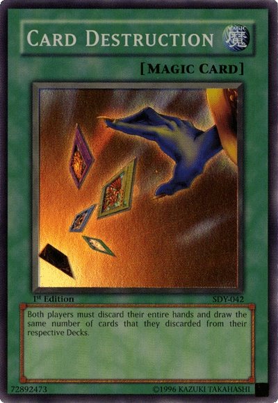 yugioh discard 1 card Yu-Gi-Oh! - Disk Magician (MRD-053) - Metal Raiders - 1st Edition or Effect Monsters effect that destroys a monster(s) on the field Disarm | GLAS-EN071 | Yu-Gi-Oh