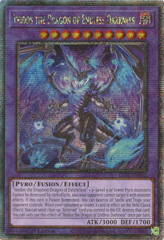 Veidos the Dragon of Endless Darkness (Quarter Century Secret Rare) [LEDE-EN092] Quarter Century Secret Rare - Card Brawlers | Quebec | Canada | Yu-Gi-Oh!