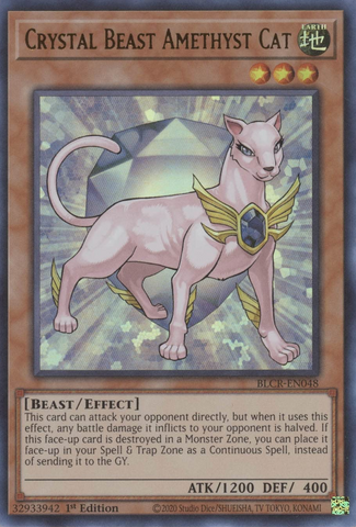 Crystal Beast Amethyst Cat [BLCR-EN048] Ultra Rare - Card Brawlers | Quebec | Canada | Yu-Gi-Oh!