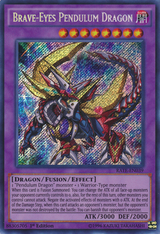 Brave-Eyes Pendulum Dragon [RATE-EN039] Secret Rare - Card Brawlers | Quebec | Canada | Yu-Gi-Oh!