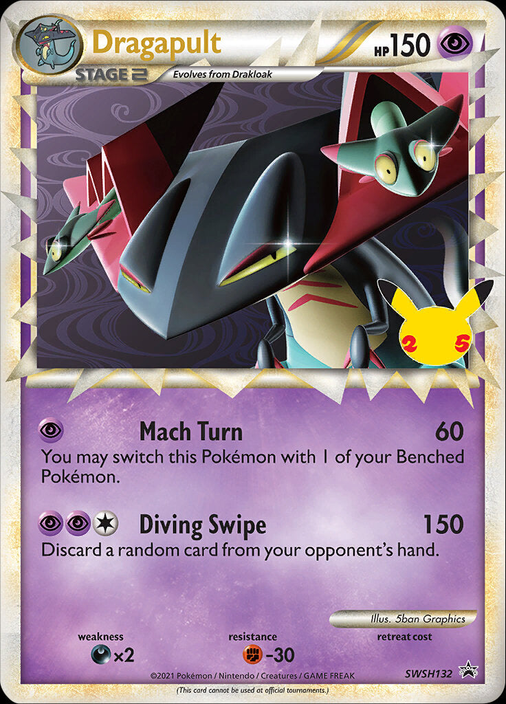Dragapult (SWSH132) (Celebrations) [Sword & Shield: Black Star Promos] - Pokémon - Card Brawlers | Quebec | Canada |
