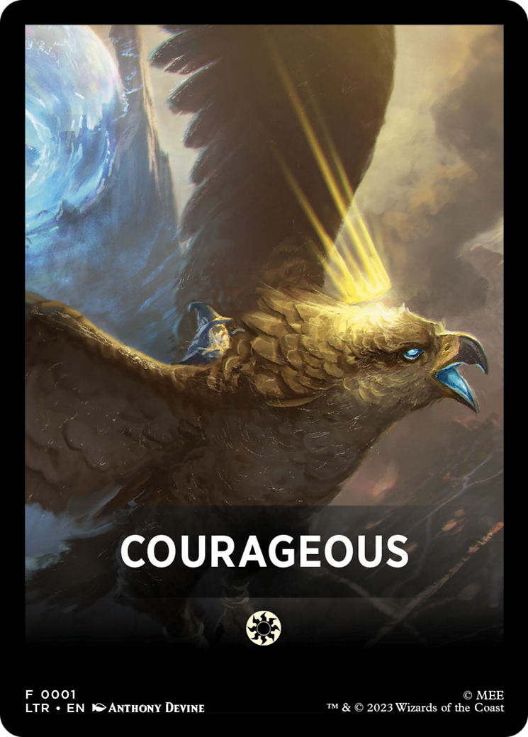 Courageous Theme Card [The Lord of the Rings: Tales of Middle-Earth Tokens] - Magic: The Gathering - Card Brawlers | Quebec | Canada |