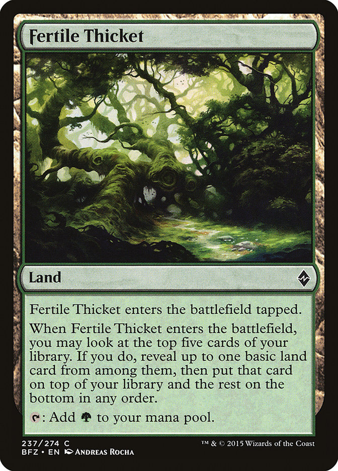 Fertile Thicket [Battle for Zendikar] - Magic: The Gathering - Card Brawlers | Quebec | Canada |