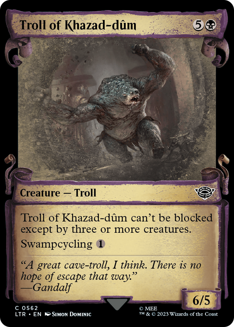 Troll of Khazad-dum [The Lord of the Rings: Tales of Middle-Earth Showcase Scrolls] - Magic: The Gathering - Card Brawlers | Quebec | Canada |
