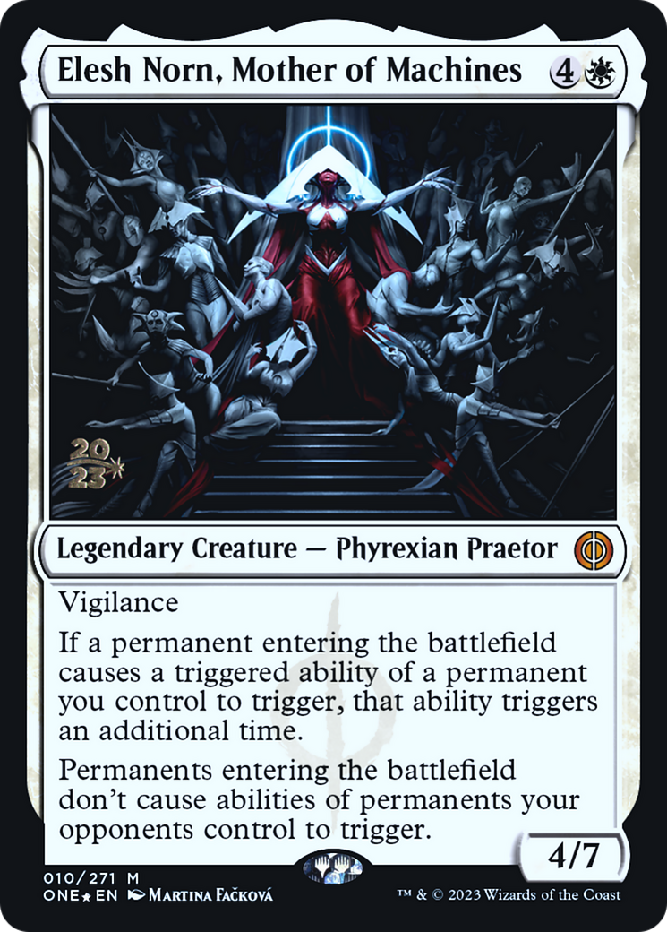 Elesh Norn, Mother of Machines [Phyrexia: All Will Be One Prerelease Promos] - Magic: The Gathering - Card Brawlers | Quebec | Canada |