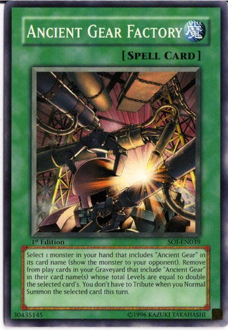 Ancient Gear Factory [SOI-EN039] Common - Yu-Gi-Oh! - Card Brawlers | Quebec | Canada |