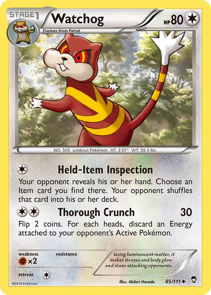 Watchog (85/111) [XY: Furious Fists] - Pokémon - Card Brawlers | Quebec | Canada |