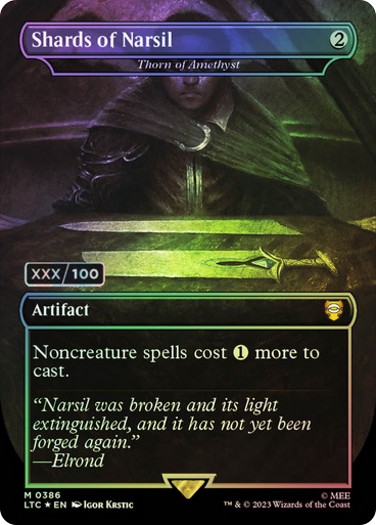 Shards of Narsil - Thorn of Amethyst (Serialized) [The Lord of the Rings: Tales of Middle-Earth Commander] - Magic: The Gathering - Card Brawlers | Quebec | Canada |