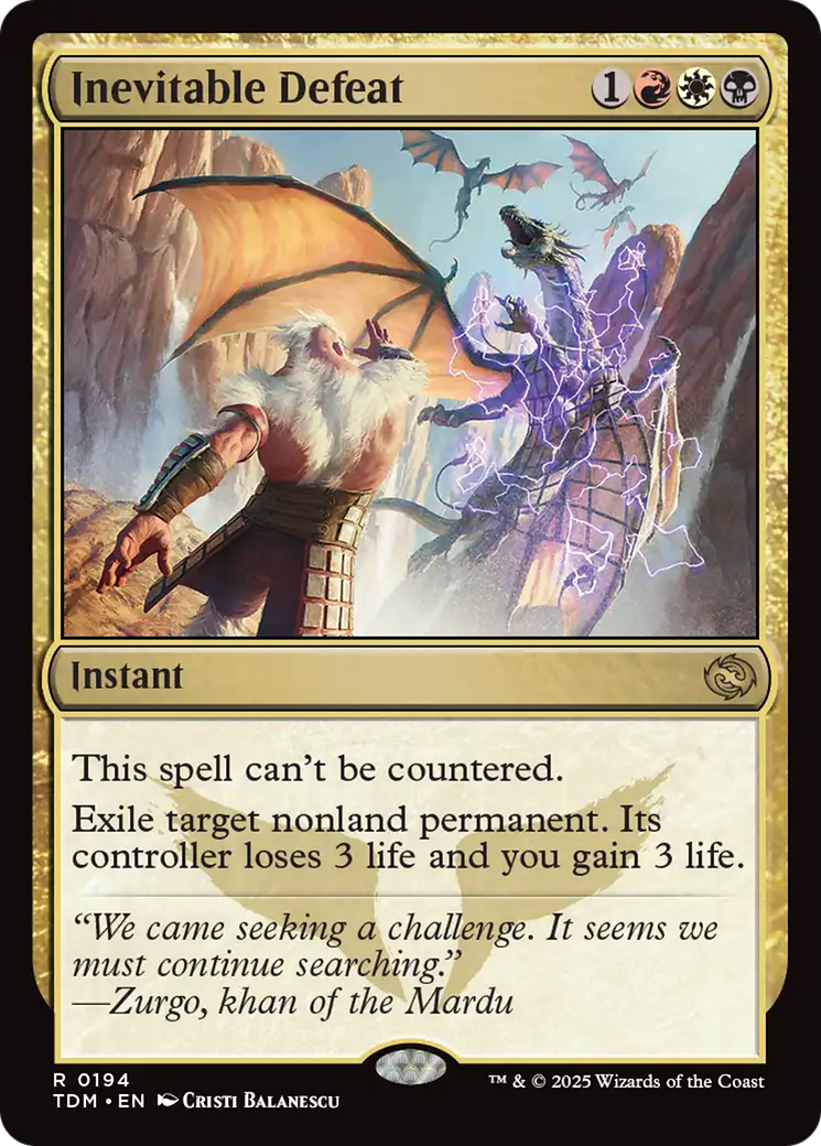 Inevitable Defeat [Tarkir: Dragonstorm] - Magic: The Gathering - Card Brawlers | Quebec | Canada |