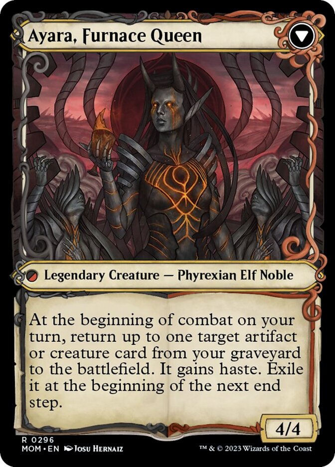 Ayara, Widow of the Realm // Ayara, Furnace Queen (Showcase Planar Booster Fun) [March of the Machine] - Magic: The Gathering - Card Brawlers | Quebec | Canada |
