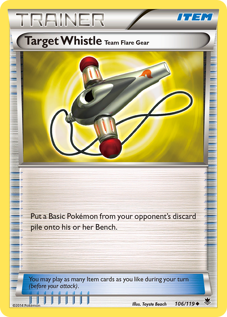Target Whistle Team Flare Gear (106/119) [XY: Phantom Forces] - Pokémon - Card Brawlers | Quebec | Canada |