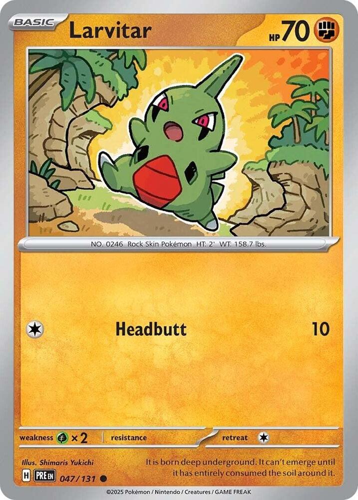 Larvitar (047/131) [Scarlet & Violet: Prismatic Evolutions] - Pokémon - Card Brawlers | Quebec | Canada |