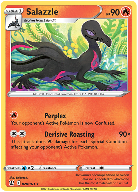 Salazzle (028/163) [Sword & Shield: Battle Styles] - Pokémon - Card Brawlers | Quebec | Canada |