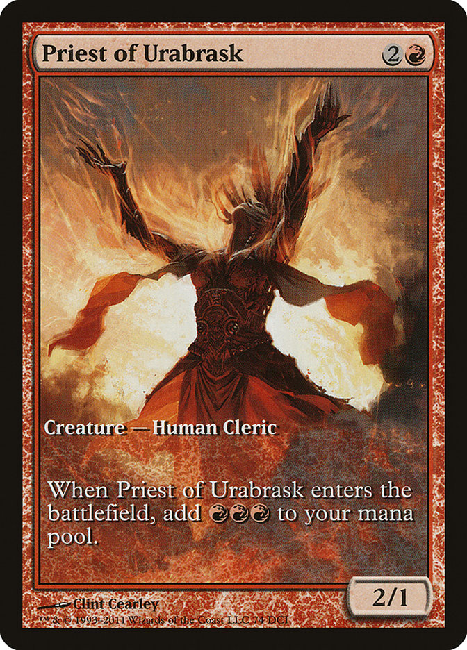 Priest of Urabrask (Game Day) (Full Art) [New Phyrexia Promos] - Magic: The Gathering - Card Brawlers | Quebec | Canada |