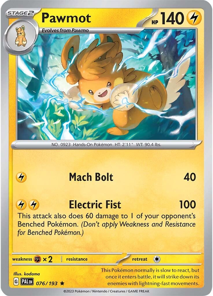 Pawmot (076/193) [Scarlet & Violet: Paldea Evolved] - Pokémon - Card Brawlers | Quebec | Canada |