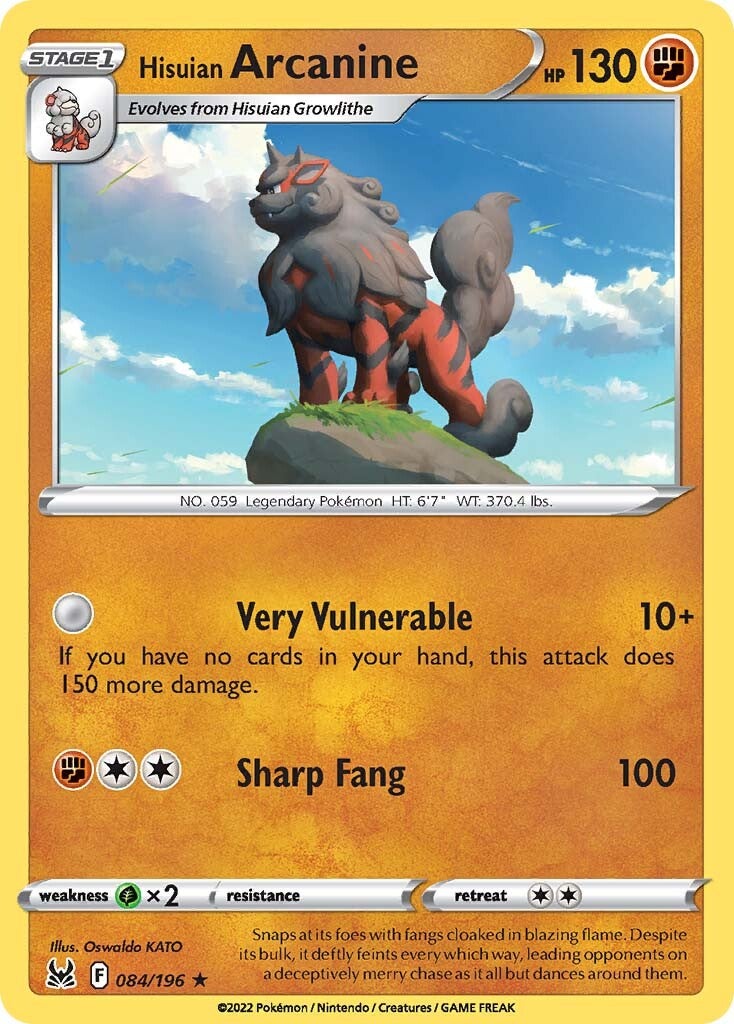 Hisuian Arcanine (084/196) [Sword & Shield: Lost Origin] - Pokémon - Card Brawlers | Quebec | Canada |