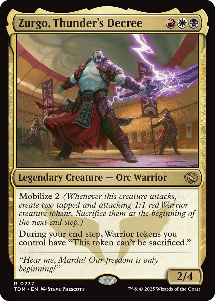 Zurgo, Thunder's Decree [Tarkir: Dragonstorm] - Magic: The Gathering - Card Brawlers | Quebec | Canada |