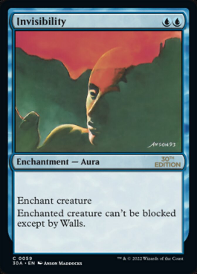 Invisibility [30th Anniversary Edition] - Magic: The Gathering - Card Brawlers | Quebec | Canada |