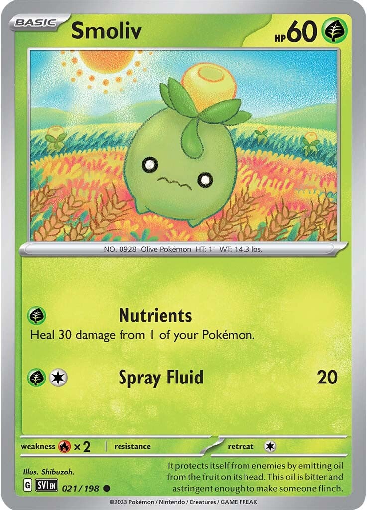 Smoliv (021/198) [Scarlet & Violet: Base Set] - Pokémon - Card Brawlers | Quebec | Canada |