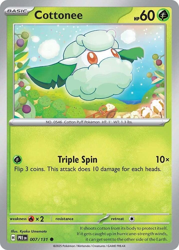Cottonee (007/131) [Scarlet & Violet: Prismatic Evolutions] - Pokémon - Card Brawlers | Quebec | Canada |