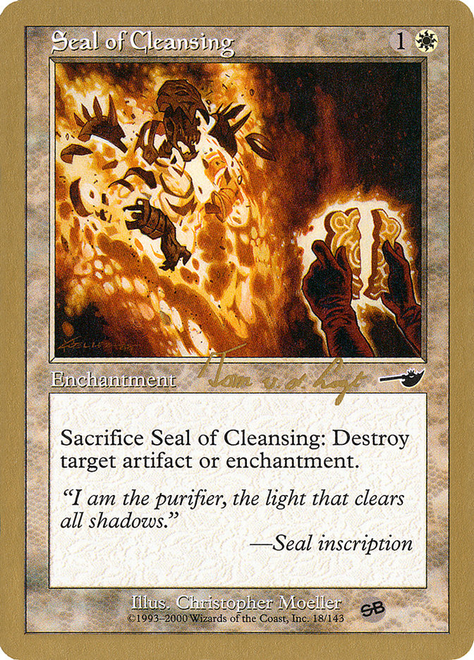 Seal of Cleansing (Tom van de Logt) (SB) [World Championship Decks 2000] - Magic: The Gathering - Card Brawlers | Quebec | Canada |