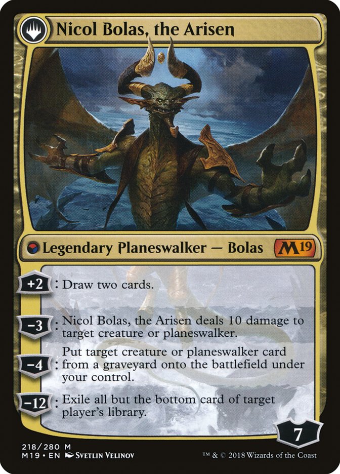 Nicol Bolas, the Ravager // Nicol Bolas, the Arisen [Core Set 2019] - Magic: The Gathering - Card Brawlers | Quebec | Canada |