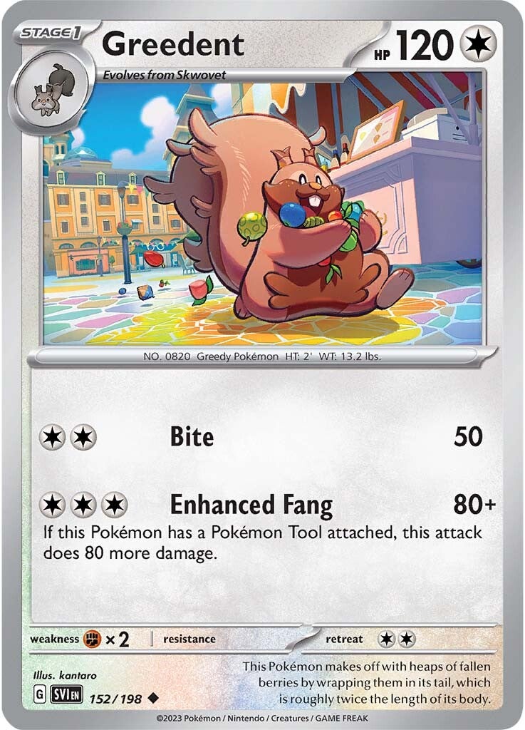 Greedent (152/198) [Scarlet & Violet: Base Set] - Pokémon - Card Brawlers | Quebec | Canada |