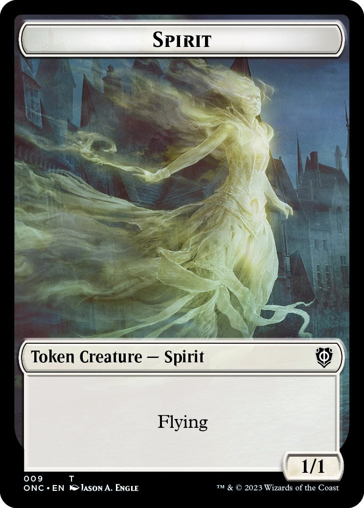 Human // Spirit Double-Sided Token [Phyrexia: All Will Be One Commander Tokens] - Magic: The Gathering - Card Brawlers | Quebec | Canada |