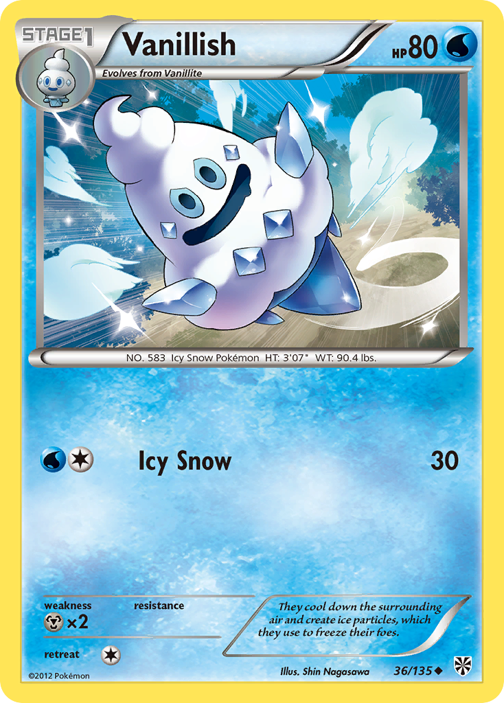Vanillish (36/135) [Black & White: Plasma Storm] - Pokémon - Card Brawlers | Quebec | Canada |