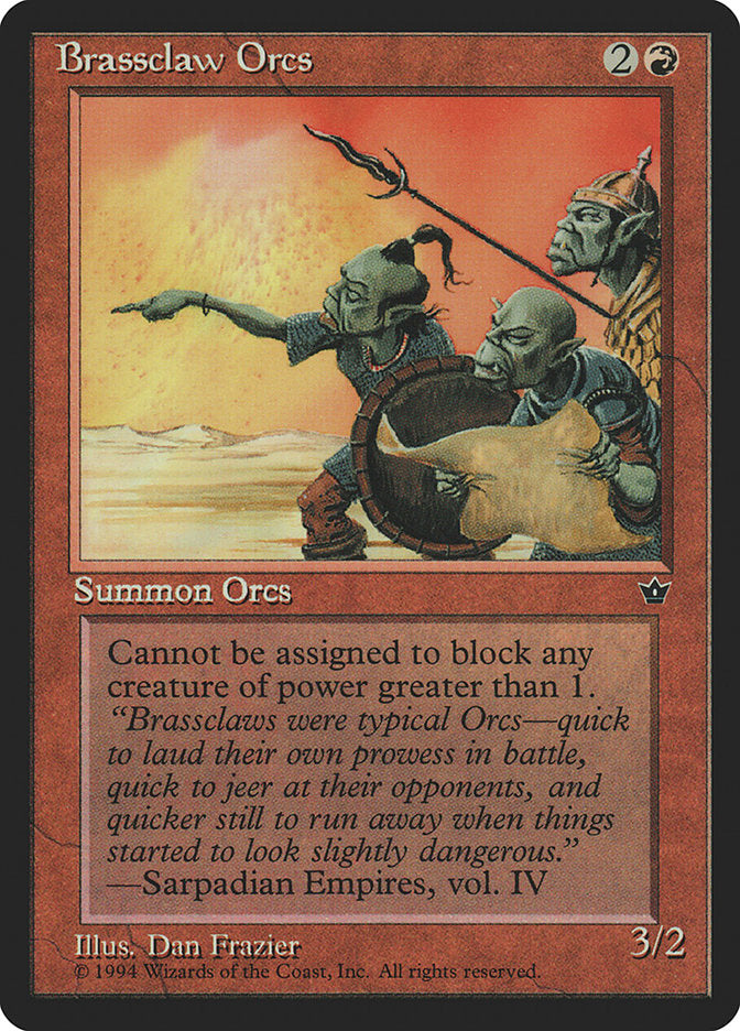 Brassclaw Orcs (Dan Frazier) [Fallen Empires] - Magic: The Gathering - Card Brawlers | Quebec | Canada |
