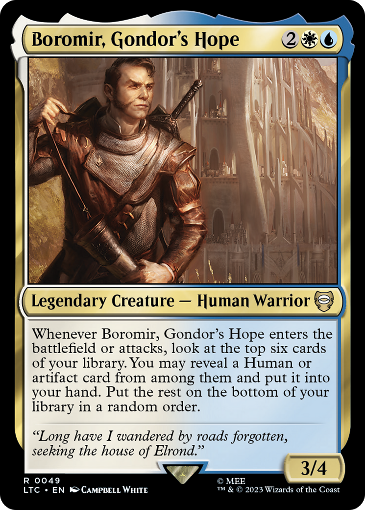 Boromir, Gondor's Hope [The Lord of the Rings: Tales of Middle-Earth Commander] - Magic: The Gathering - Card Brawlers | Quebec | Canada |