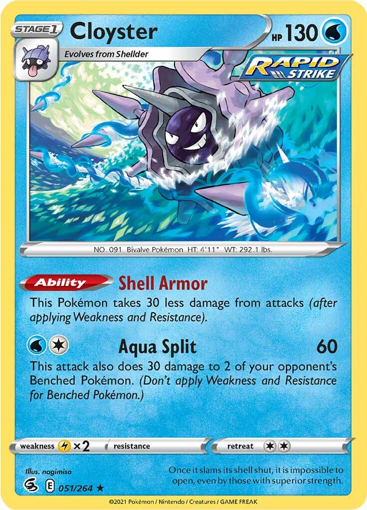 Cloyster (051/264) [Sword & Shield: Fusion Strike] - Pokémon - Card Brawlers | Quebec | Canada |
