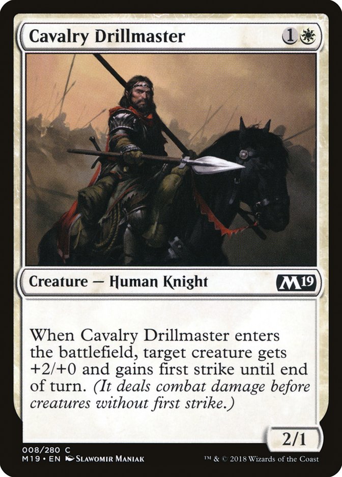 Cavalry Drillmaster [Core Set 2019] - Magic: The Gathering - Card Brawlers | Quebec | Canada |