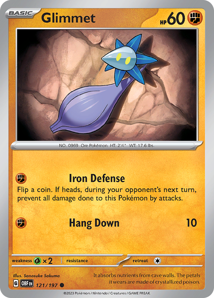 Glimmet (121/197) [Scarlet & Violet: Obsidian Flames] - Pokémon - Card Brawlers | Quebec | Canada |