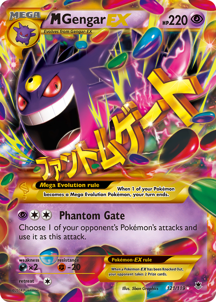 M Gengar EX (121/119) [XY: Phantom Forces] - Pokémon - Card Brawlers | Quebec | Canada |