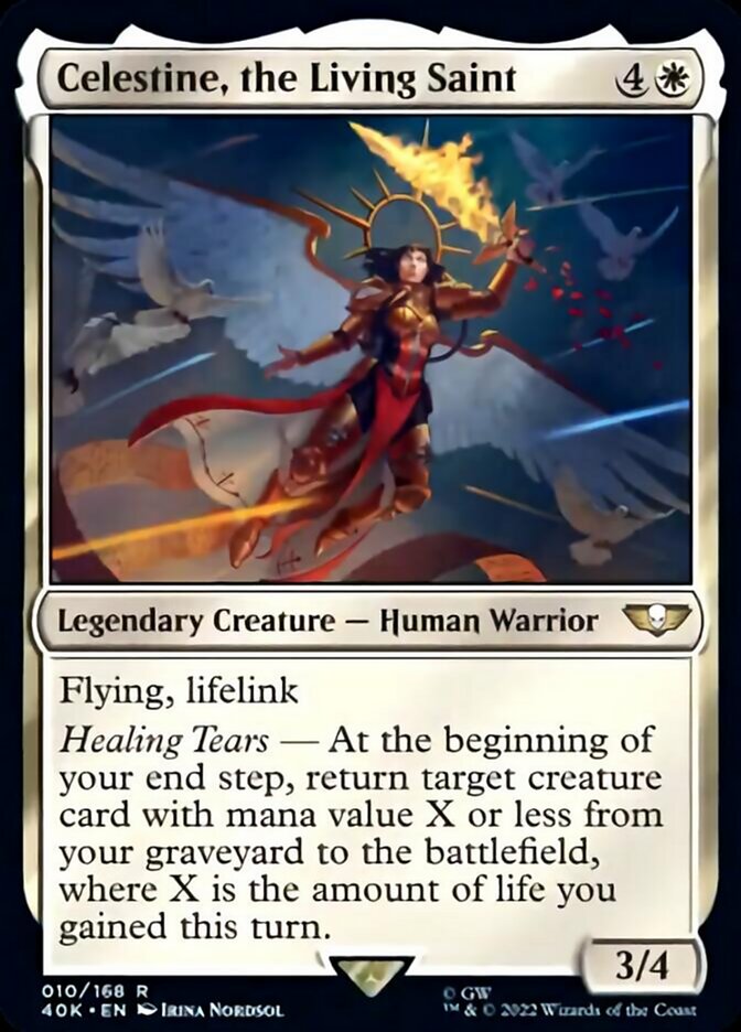 Celestine, the Living Saint (Surge Foil) [Warhammer 40,000] - Magic: The Gathering - Card Brawlers | Quebec | Canada |
