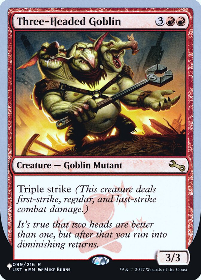 Three-Headed Goblin (Unfinity Foil Edition) [The List] - Magic: The Gathering - Card Brawlers | Quebec | Canada |