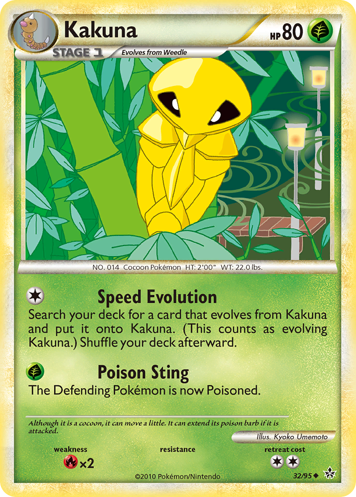 Kakuna (32/95) [HeartGold & SoulSilver: Unleashed] - Pokémon - Card Brawlers | Quebec | Canada |