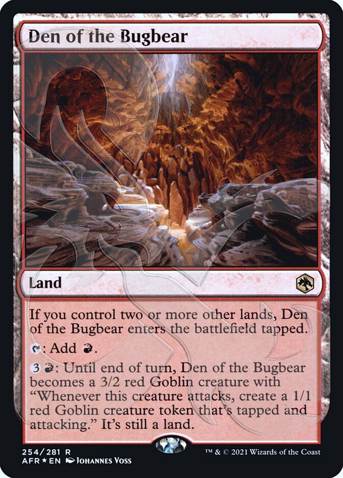 Den of the Bugbear (Ampersand Promo) [Dungeons & Dragons: Adventures in the Forgotten Realms Promos] - Magic: The Gathering - Card Brawlers | Quebec | Canada |
