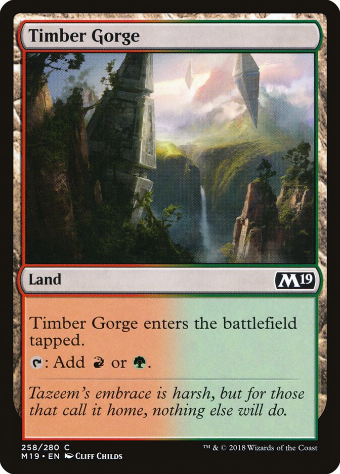 Timber Gorge [Core Set 2019] - Magic: The Gathering - Card Brawlers | Quebec | Canada |