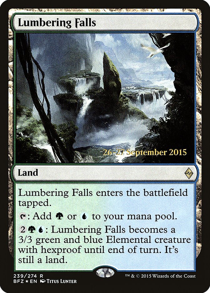 Lumbering Falls [Battle for Zendikar Prerelease Promos] - Magic: The Gathering - Card Brawlers | Quebec | Canada |
