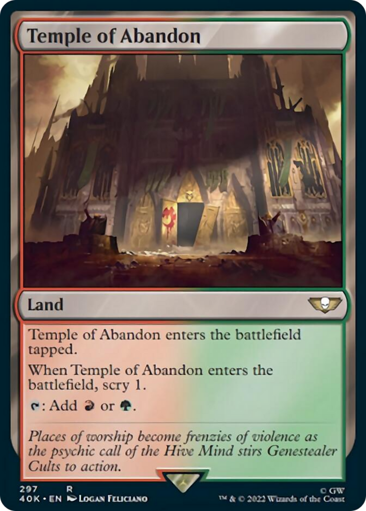 Temple of Abandon (Surge Foil) [Warhammer 40,000] - Magic: The Gathering - Card Brawlers | Quebec | Canada |