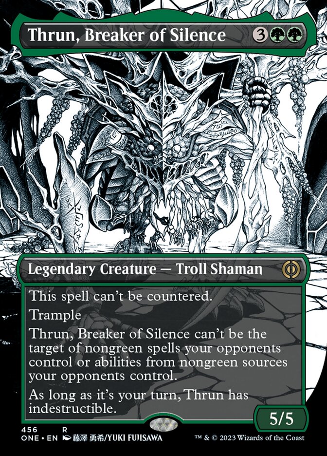 Thrun, Breaker of Silence (Borderless Manga Step-and-Compleat Foil) [Phyrexia: All Will Be One] - Magic: The Gathering - Card Brawlers | Quebec | Canada |