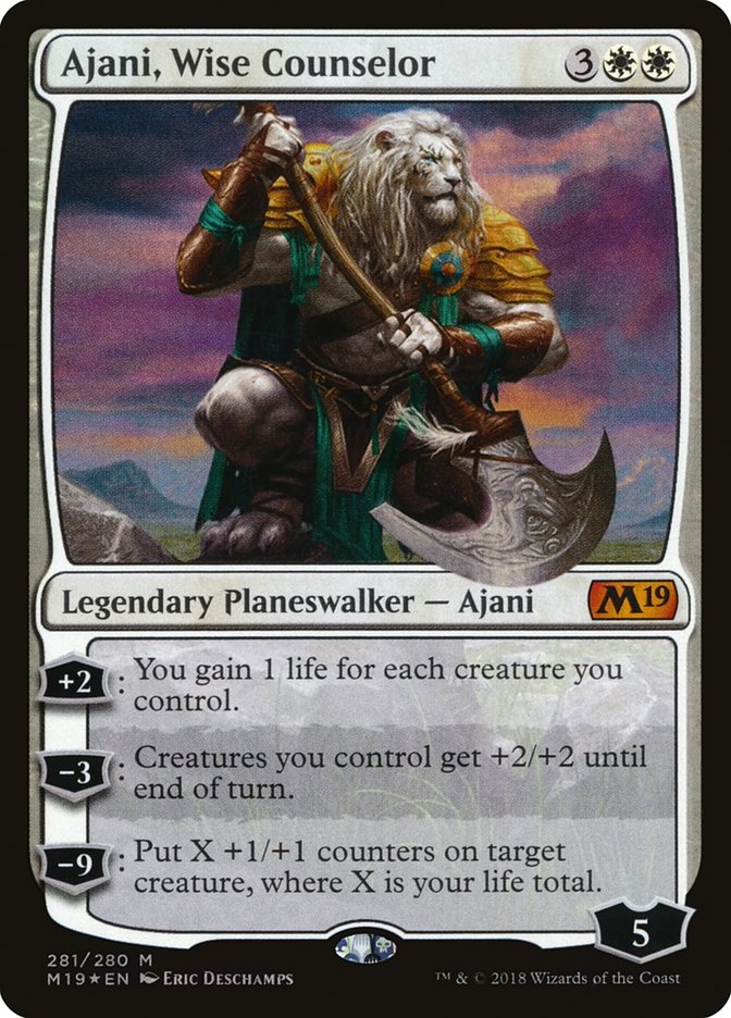 Ajani, Wise Counselor [Core Set 2019] - Magic: The Gathering - Card Brawlers | Quebec | Canada |
