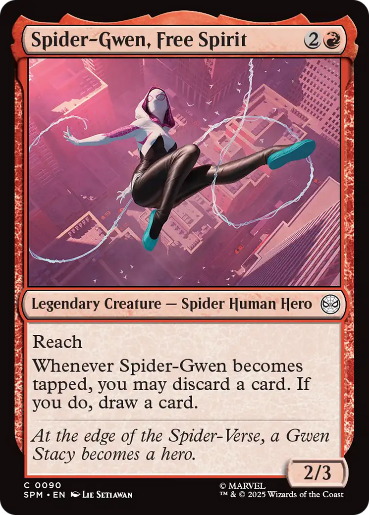 Spider-Gwen, Free Spirit [Marvel's Spider-Man] - Magic: The Gathering - Card Brawlers | Quebec | Canada |