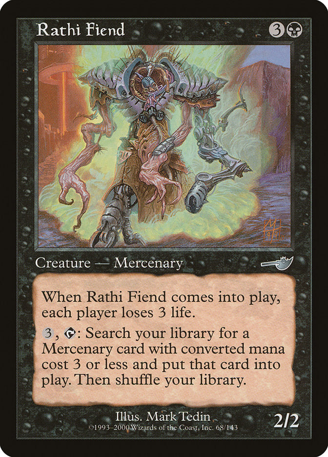 Rathi Fiend [Nemesis] - Magic: The Gathering - Card Brawlers | Quebec | Canada |
