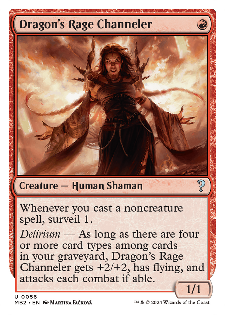Dragon's Rage Channeler (White Border) [Mystery Booster 2] - Magic: The Gathering - Card Brawlers | Quebec | Canada |