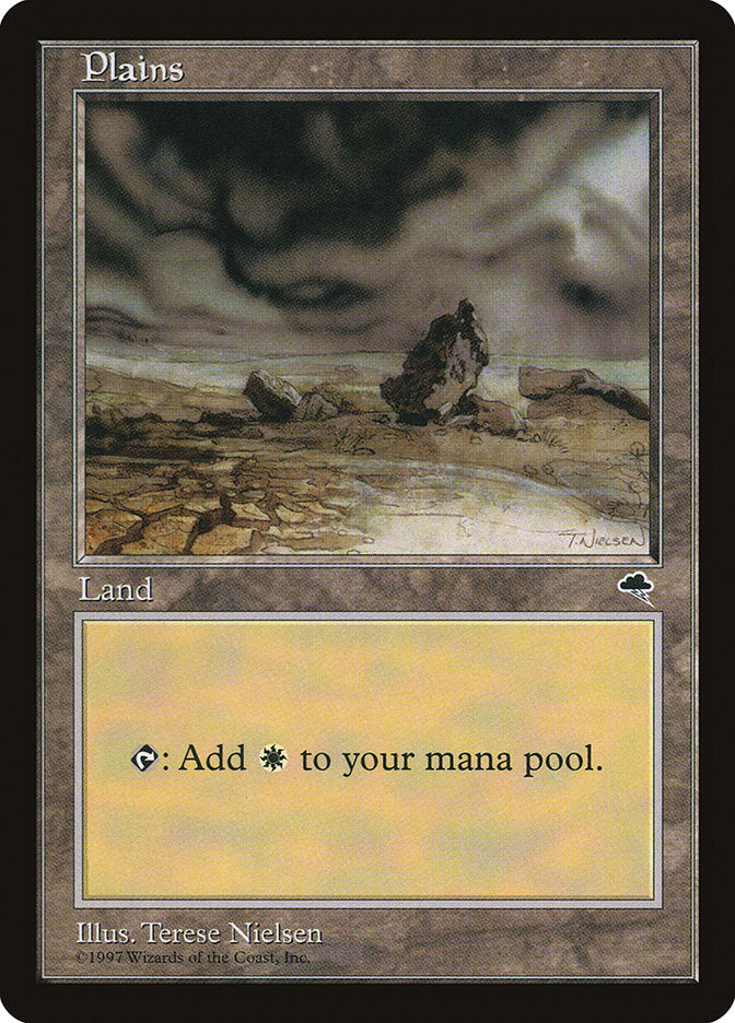 Plains (Black Signature on White Background) [Tempest] - Magic: The Gathering - Card Brawlers | Quebec | Canada |