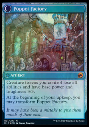 Poppet Stitcher // Poppet Factory [Innistrad: Midnight Hunt Prerelease Promos] - Magic: The Gathering - Card Brawlers | Quebec | Canada |