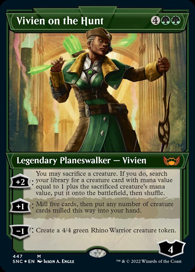 Vivien on the Hunt (Showcase Art Deco Foil Etched) [Streets of New Capenna] - Magic: The Gathering - Card Brawlers | Quebec | Canada |